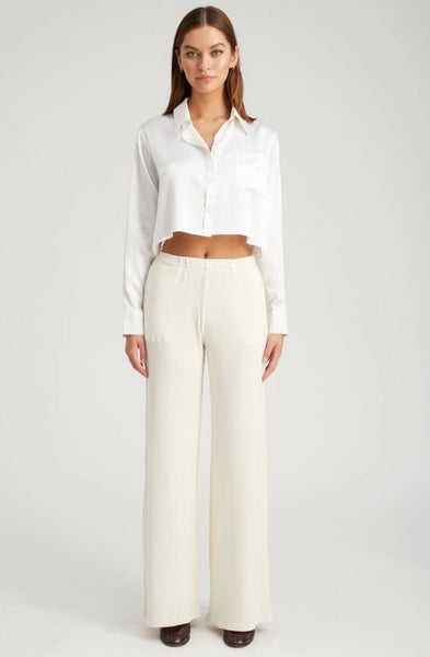 【SOFT SEOUL】 GLOSSY SATIN PANTS [WHITE] GLOSSY SATIN PANTS [WHITE] - 소프트서울