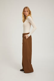 Chalk Cashmere Mock Neck