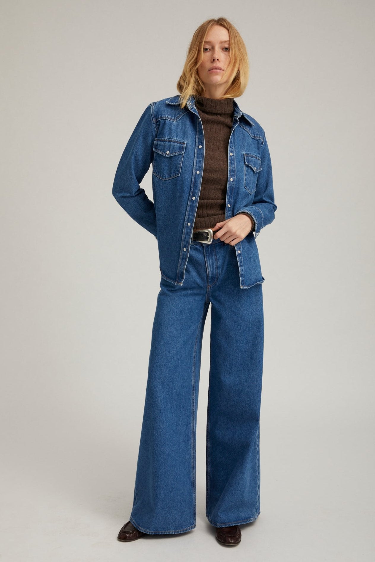 Coco Denim Western Button Down