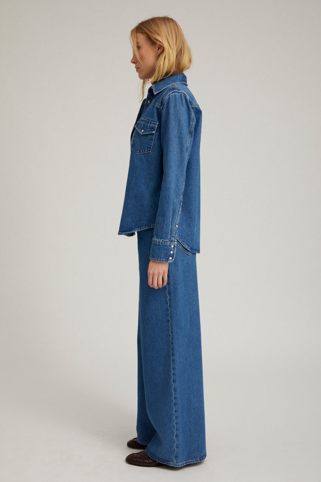 Coco Denim Western Button Down