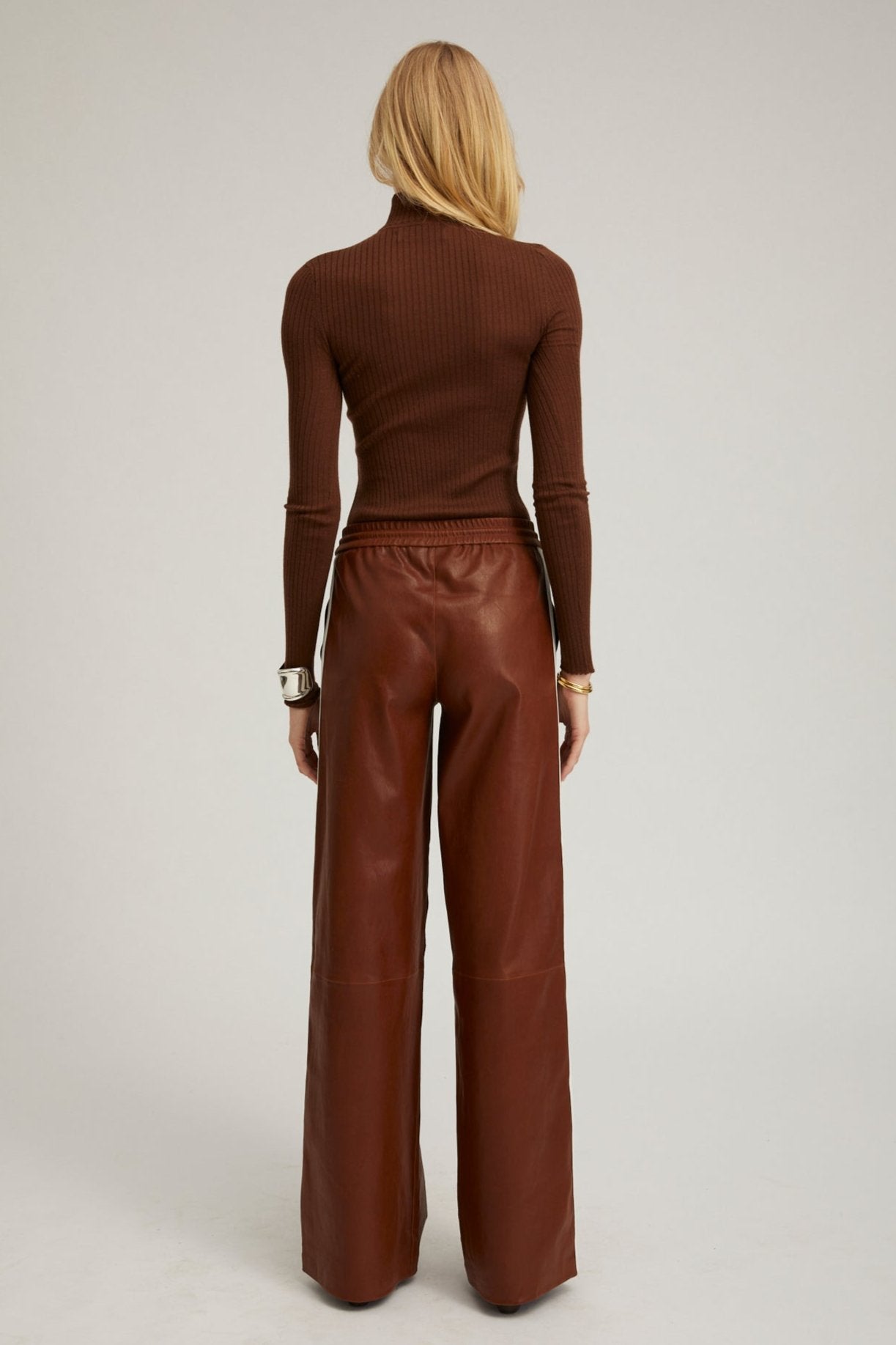 Acorn Leather Baggy Athletic Pants