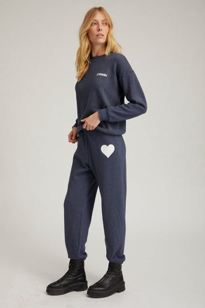 Navy Heart Sweatpants