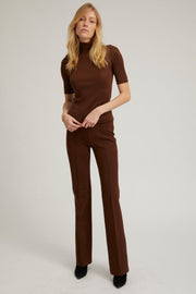 Chocolate Casanova Micro Flare Pintuck Pants