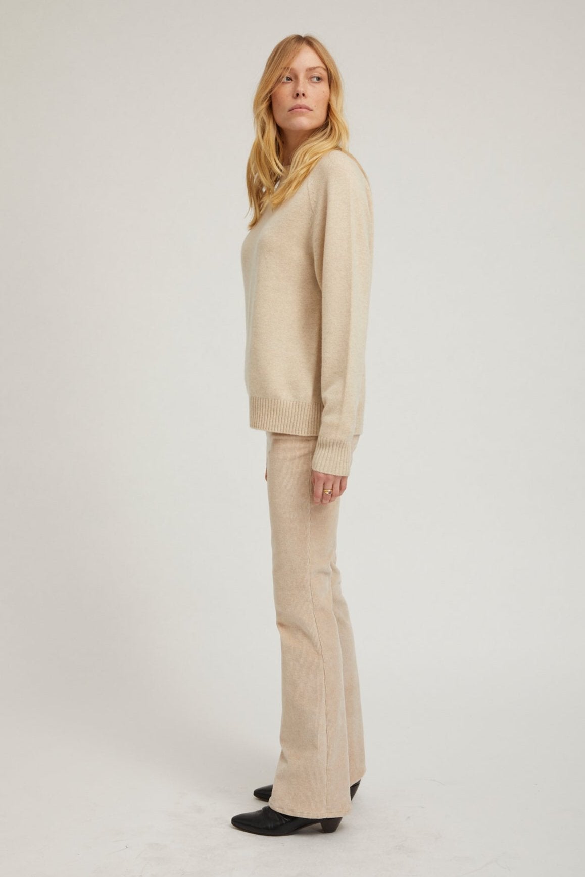 Oat Corduroy Micro Flare Pants