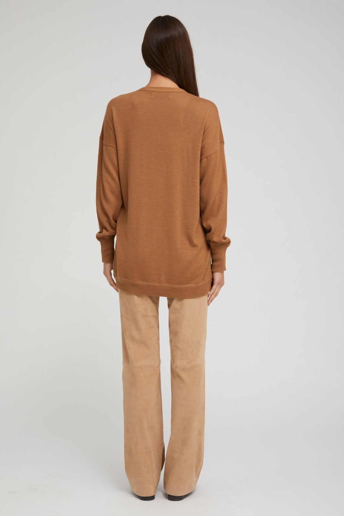 Praline Cashmere Boyfriend Cardigan