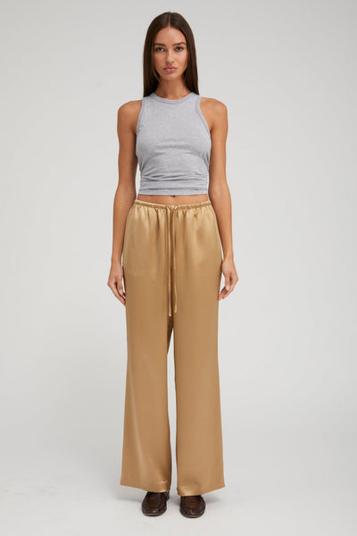 Khaki Silk Kauai Pants