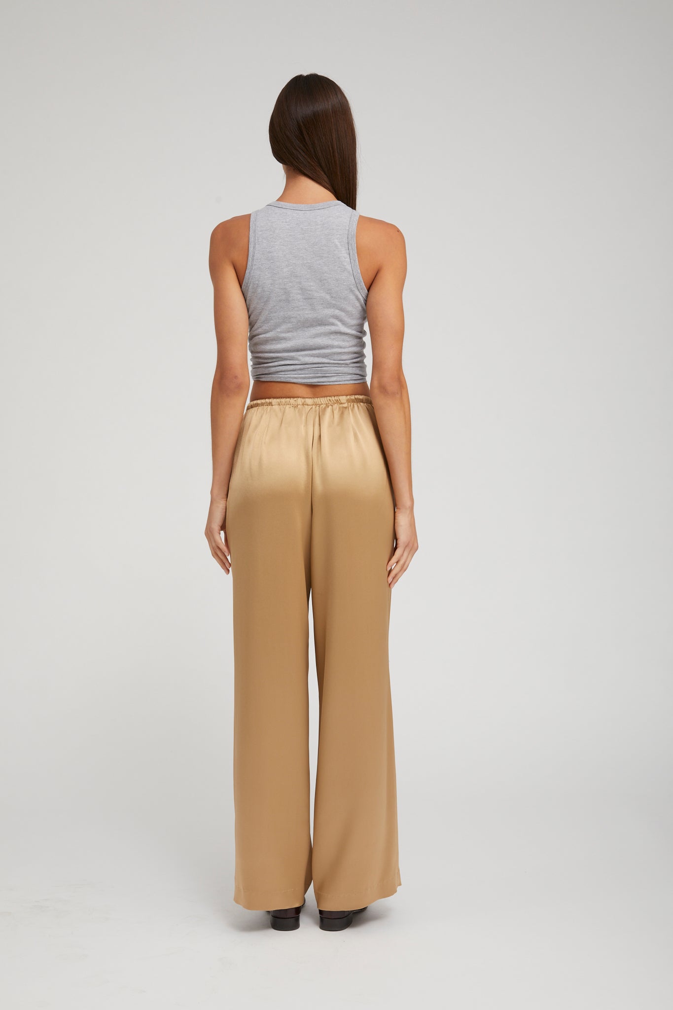Khaki Silk Kauai Pants