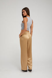 Khaki Silk Kauai Pants