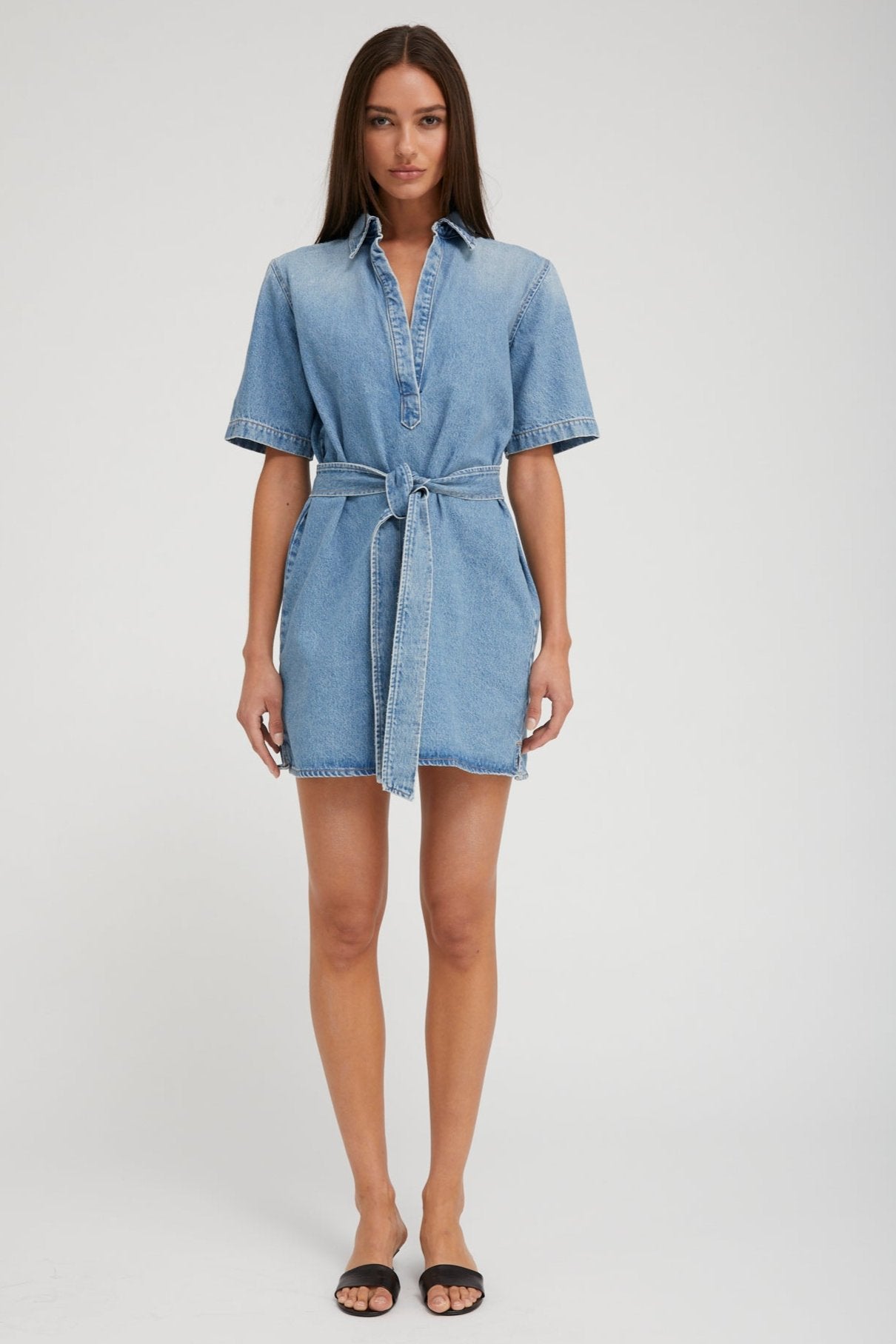 HENLEY MINI DRESS PARADIS, Paradis / XS by SPRWMN
