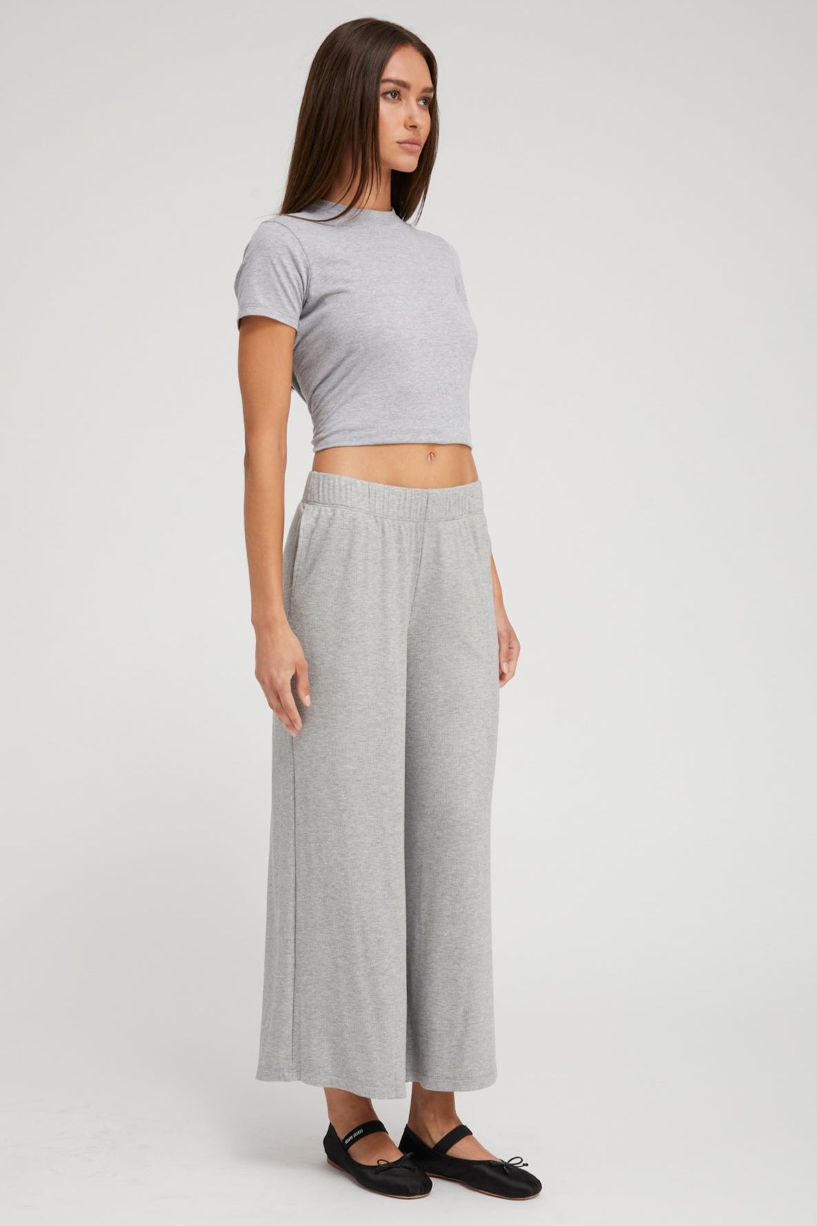 Heather Grey Cotton Jersey Baby Tee