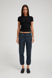 Midnight Leather Sweatpants