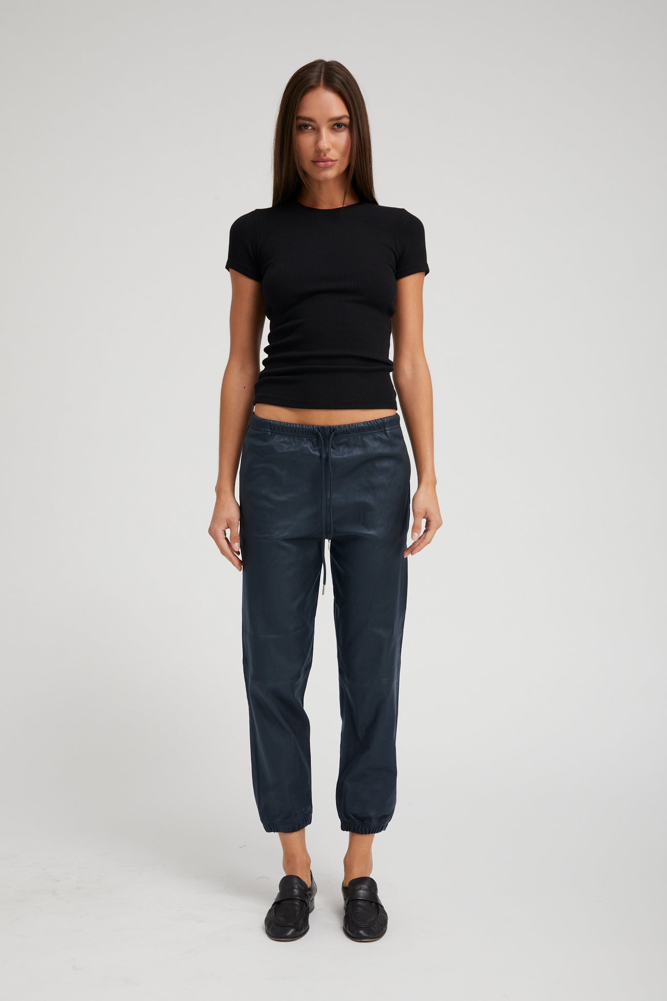 Midnight Leather Sweatpants