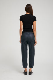 Midnight Leather Sweatpants