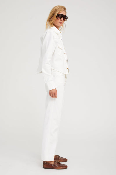 Sophia Denim Cropped Western Button Down