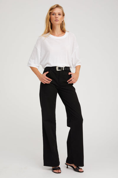 White Boxy Tee