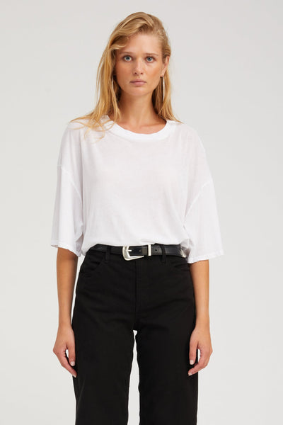 White Boxy Tee