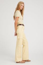 Butter Leather Cargo Trousers