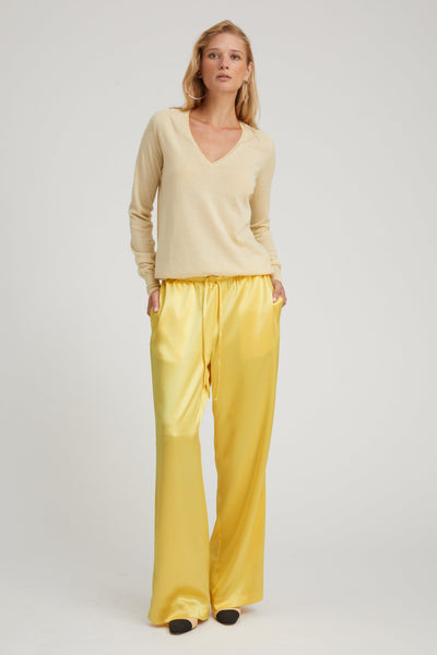 Limoncello Silk Kauai Pants