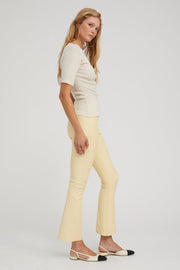 Ivory Cashmere Mid Sleeve Crewneck