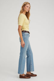 Lemon Tart Cashmere Mid Sleeve Crewneck