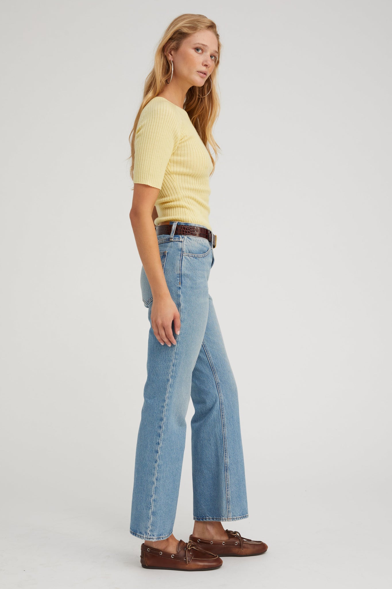 Lemon Tart Cashmere Mid Sleeve Crewneck
