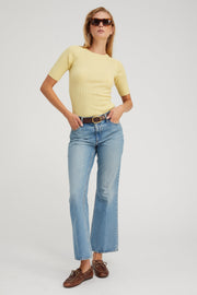 Lemon Tart Cashmere Mid Sleeve Crewneck