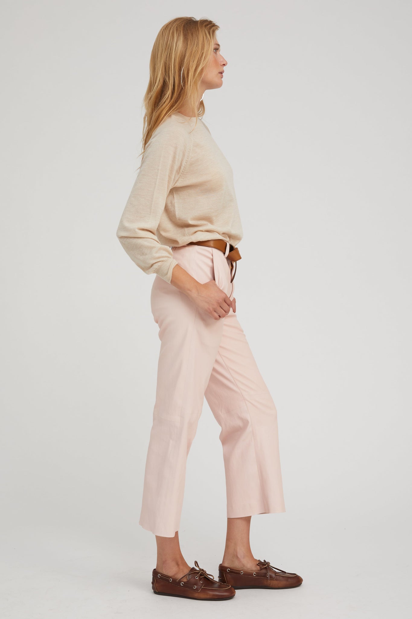 Ballet Leather Cropped Trousers