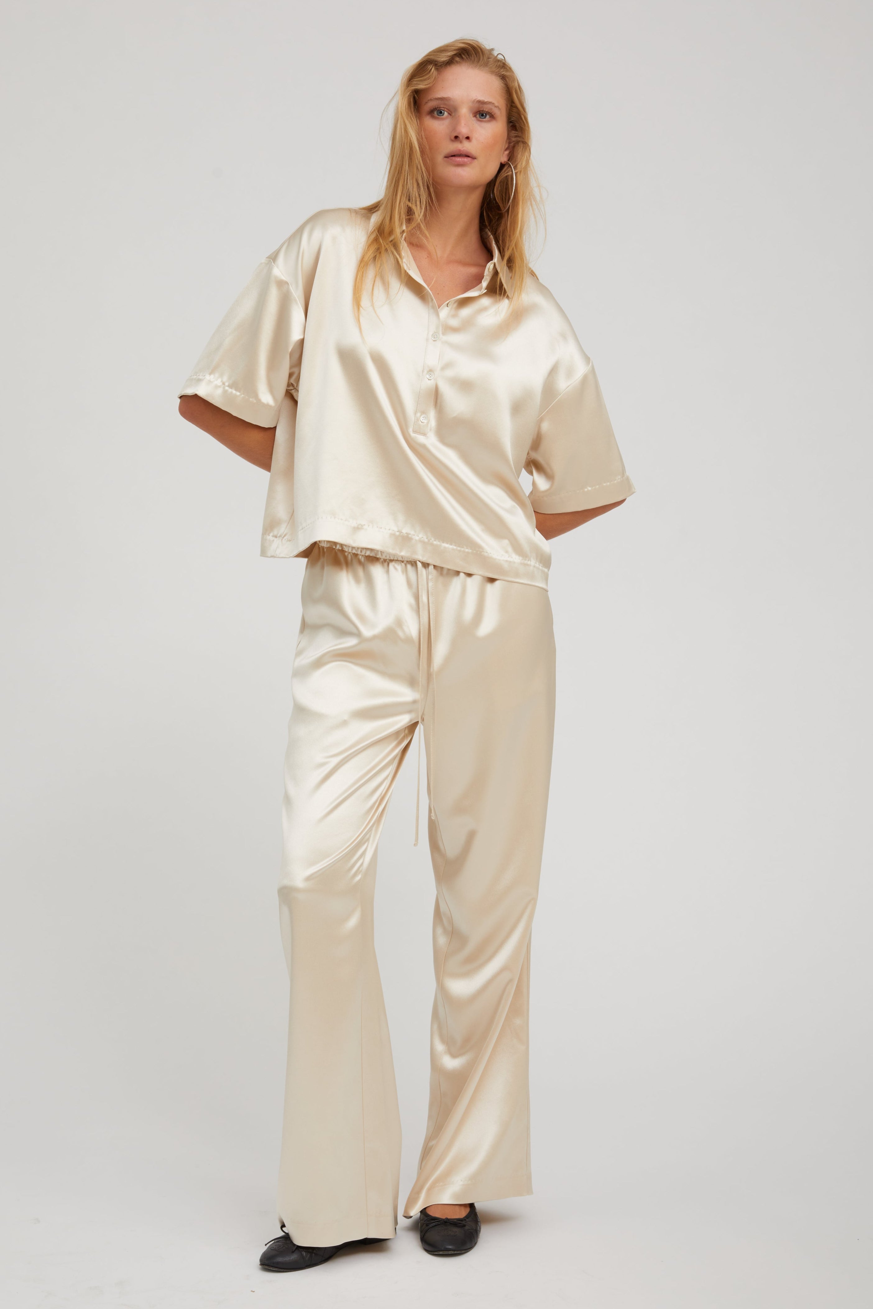 Champagne Silk Kauai Pants