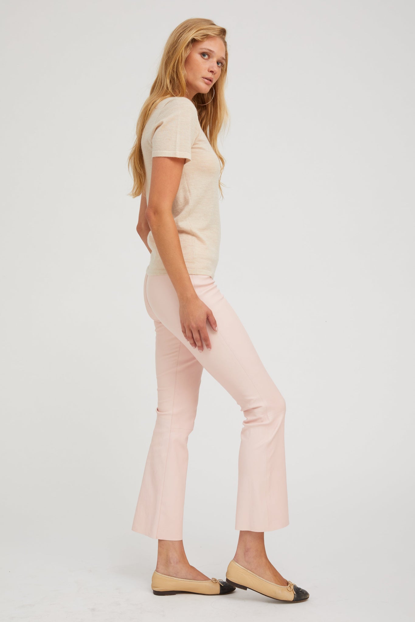 Sandstone Ultra Fine Cashmere Tee
