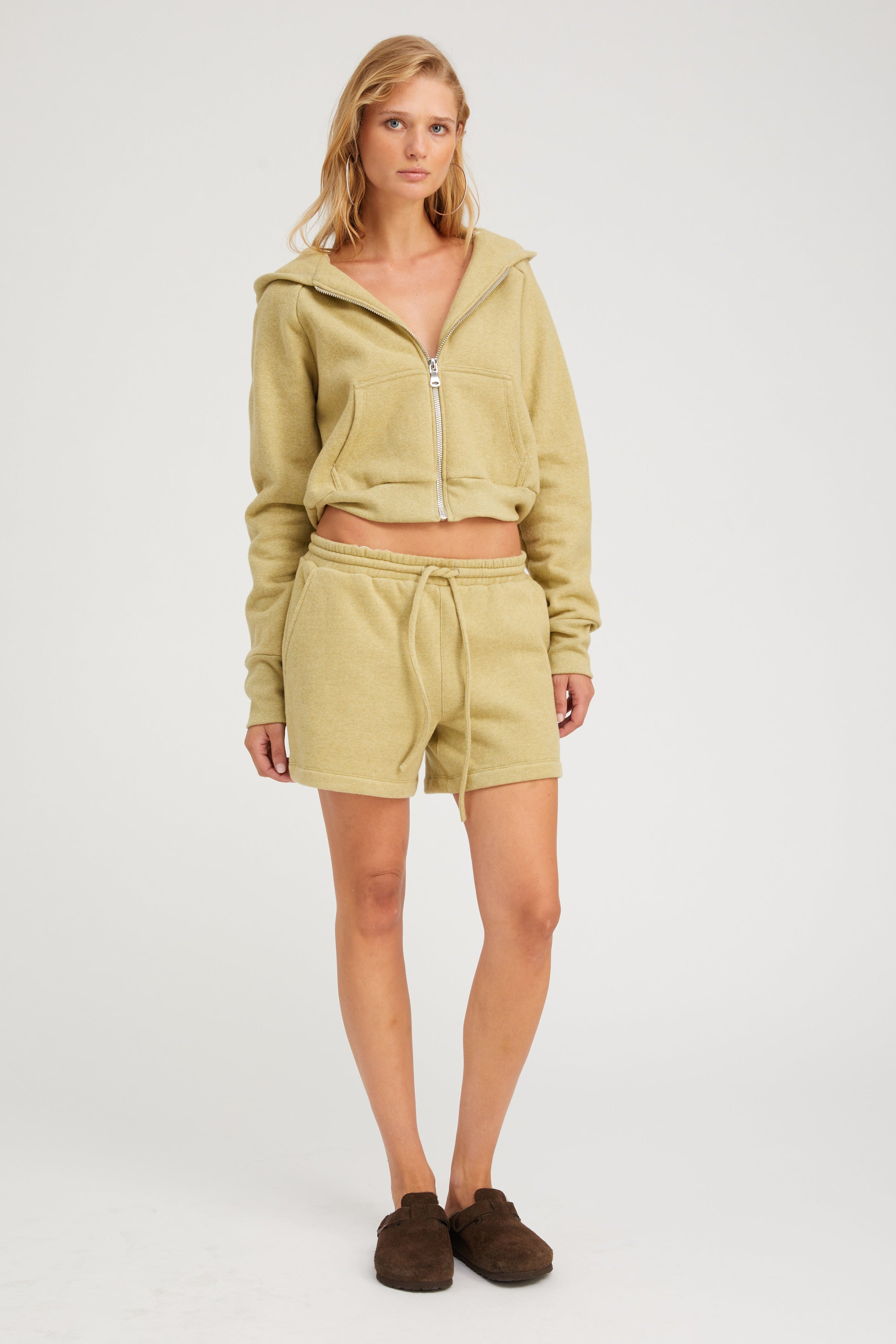 Pistachio Melange Sweatshorts