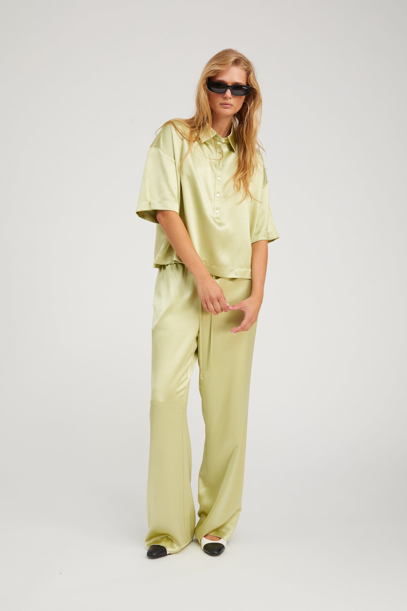 Pistachio Silk Kauai Pants
