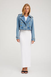 Paradis Cropped Denim Trench