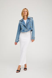 Paradis Cropped Denim Trench