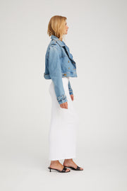 Paradis Cropped Denim Trench