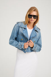 Paradis Cropped Denim Trench