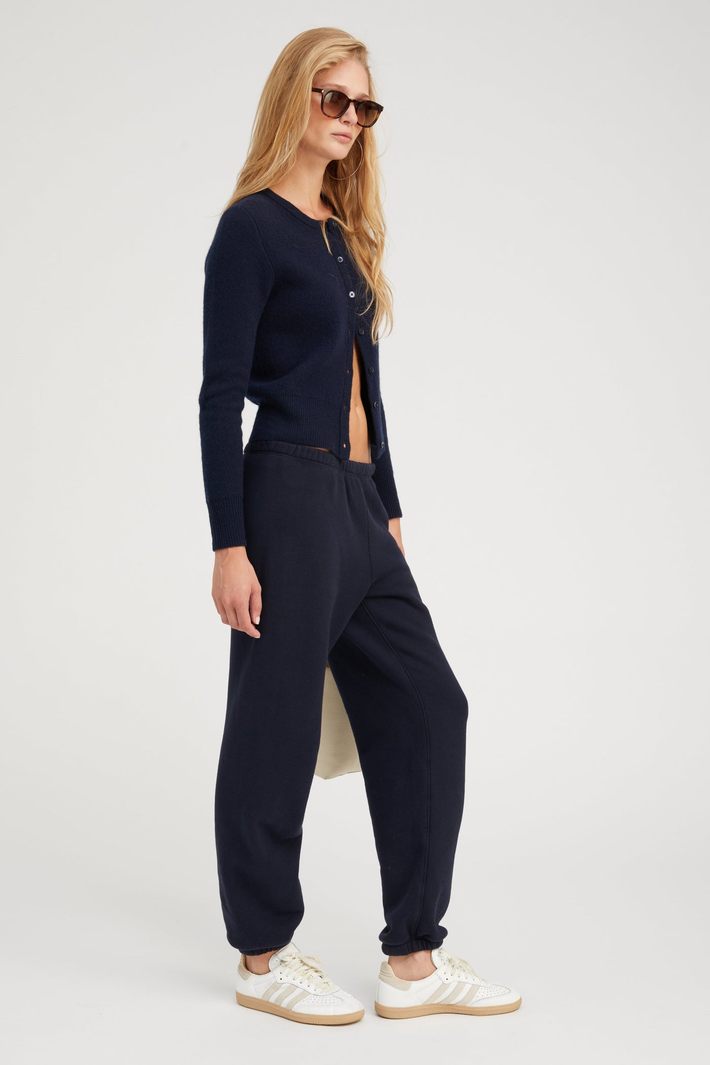 Navy Cashmere Baby Cardigan