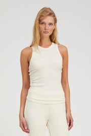 Creme Rib Racer Tank