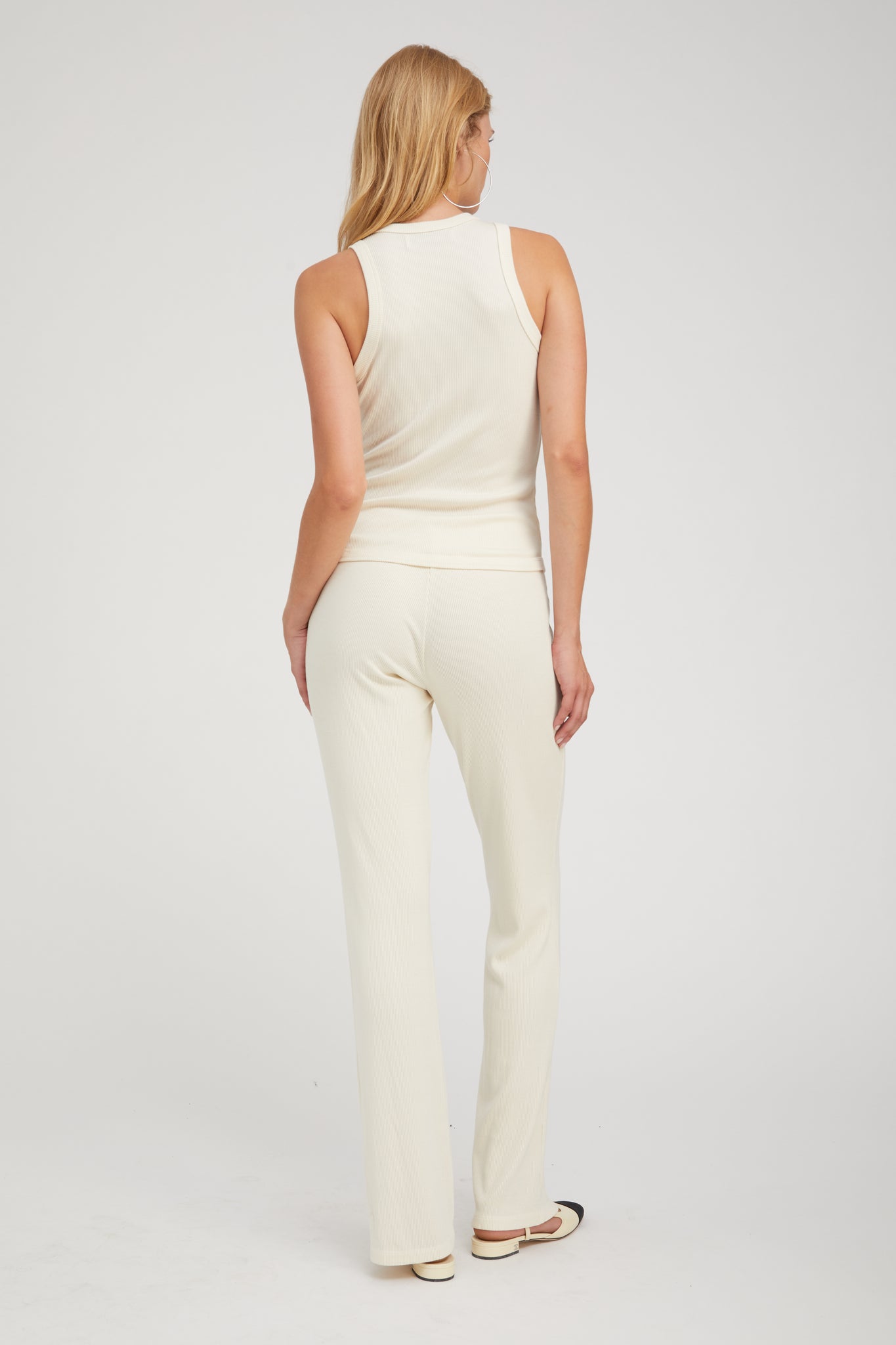 Creme Rib Racer Tank