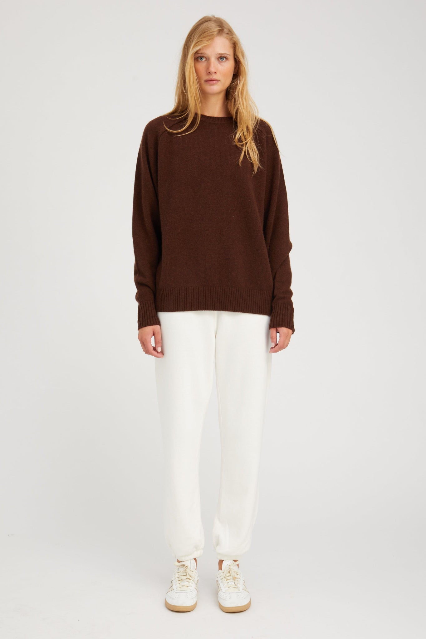 Mocha Cashmere Boyfriend Sweater