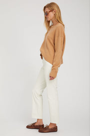 Leather 5 Pocket Ankle Slim Straight