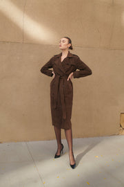 Belle De Jour Americano Suede Trench