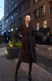Belle De Jour Americano Suede Trench