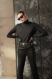 Black Cashmere Turtleneck Sweater