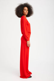 Red Cashmere Raglan Sweater