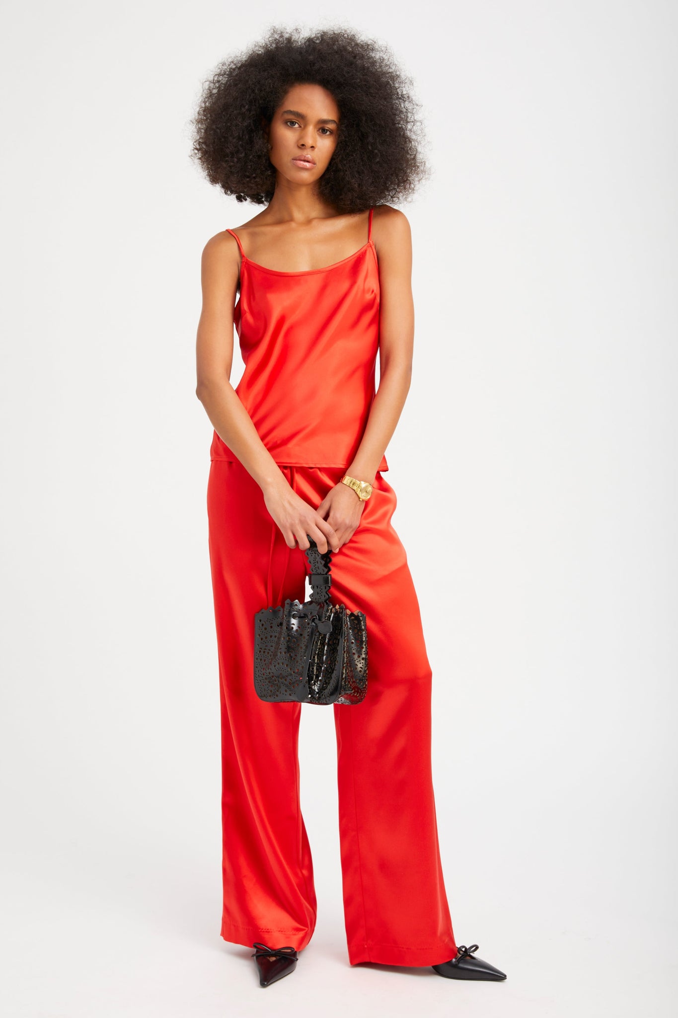Red Silk Kauai Pants