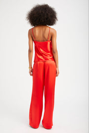 Red Silk Kauai Pants