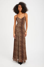Jaguar Silk Bias Maxi Dress