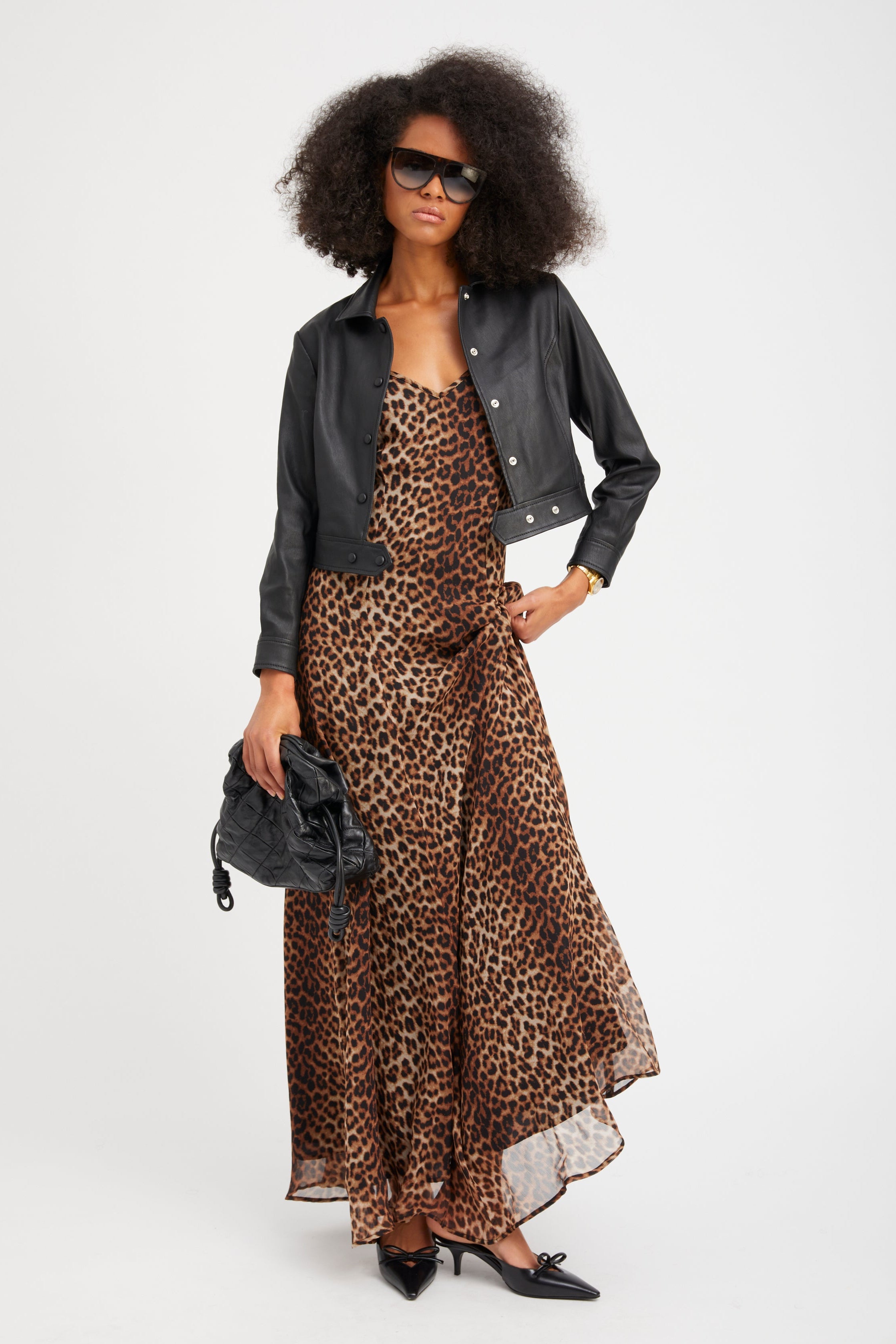 Jaguar Silk Bias Maxi Dress