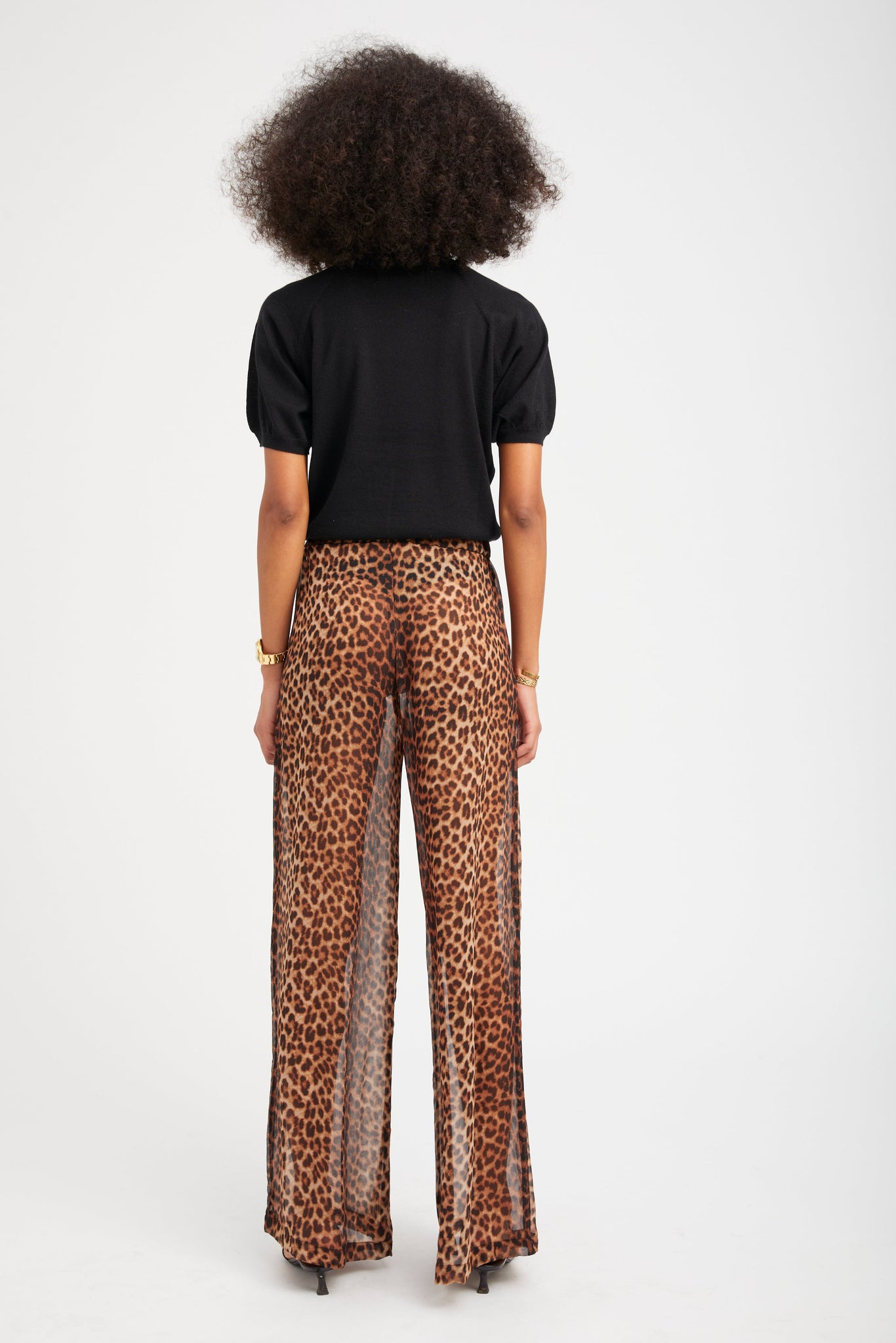 Jaguar Silk Wide Leg Pintuck Trousers