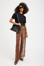 Jaguar Silk Wide Leg Pintuck Trousers